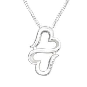 Sterling Silver Double Heart Necklace